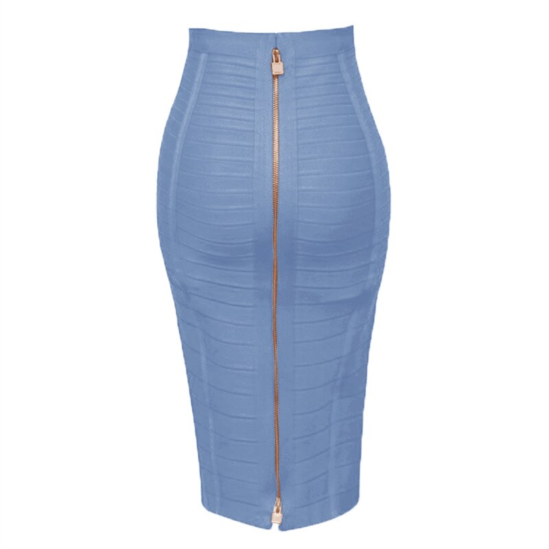 Long Zipper Pencil Skirt (13 colors)